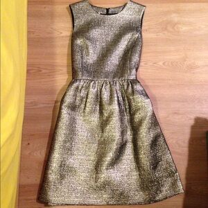 Anthropologie Metallic Midi Dress